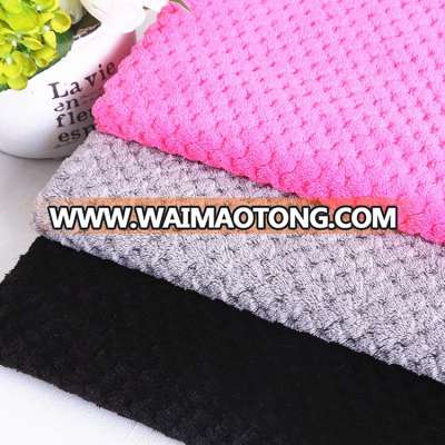 100% polyester merbau knitting jacquard flannel fabric for blanket