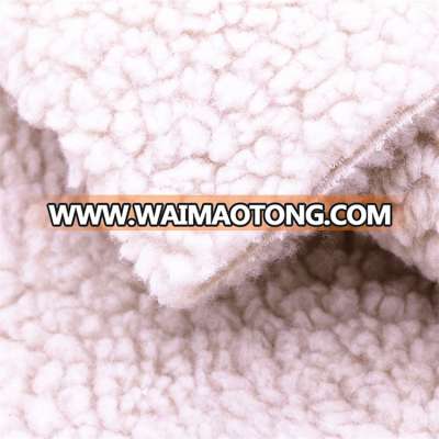 High quanlity solid sherpa fleece fabric for home textiles/blanket