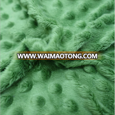 fashionable plain dyed bubble embossed micro-mink fleece for carpet