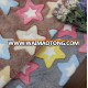 soft brush star printed jacqurad flannel fabric for carpet