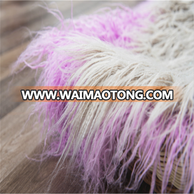 Wholesale Fuzzy Fur Fluffy Faux Fur Warm PV plush brush fabric for home textile