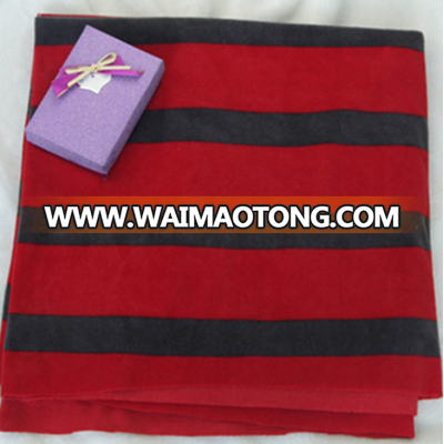 cheap price stripe printed anti-pilling polar fleece for scarf