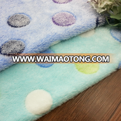 comfortable hot selling dot printed flannel fabric for garment