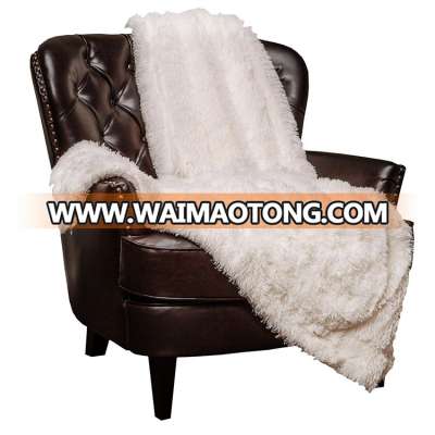 Super Soft Long Shaggy Chic Fuzzy Fur Solid throw