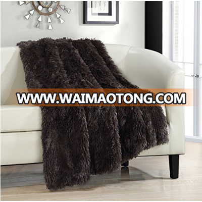 1 Piece Elana Shaggy Faux Fur Super Soft Ultra PV Plush Decorative Throw Blanket