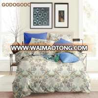 Factory Custom 100% Polyester Flower Design Digital Print 4Pcs Bedsheets Bedding Set Made In China