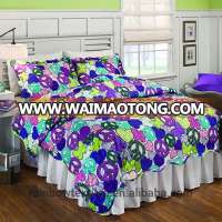 custom heat transfer printed folded quilt set