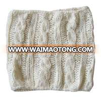 winter ladies pink fashion knitted round neck warmer scarf